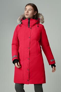Chamarras Canada Goose Mujer Outlet - Sherbrooke Abrigos Rojos FR5014973